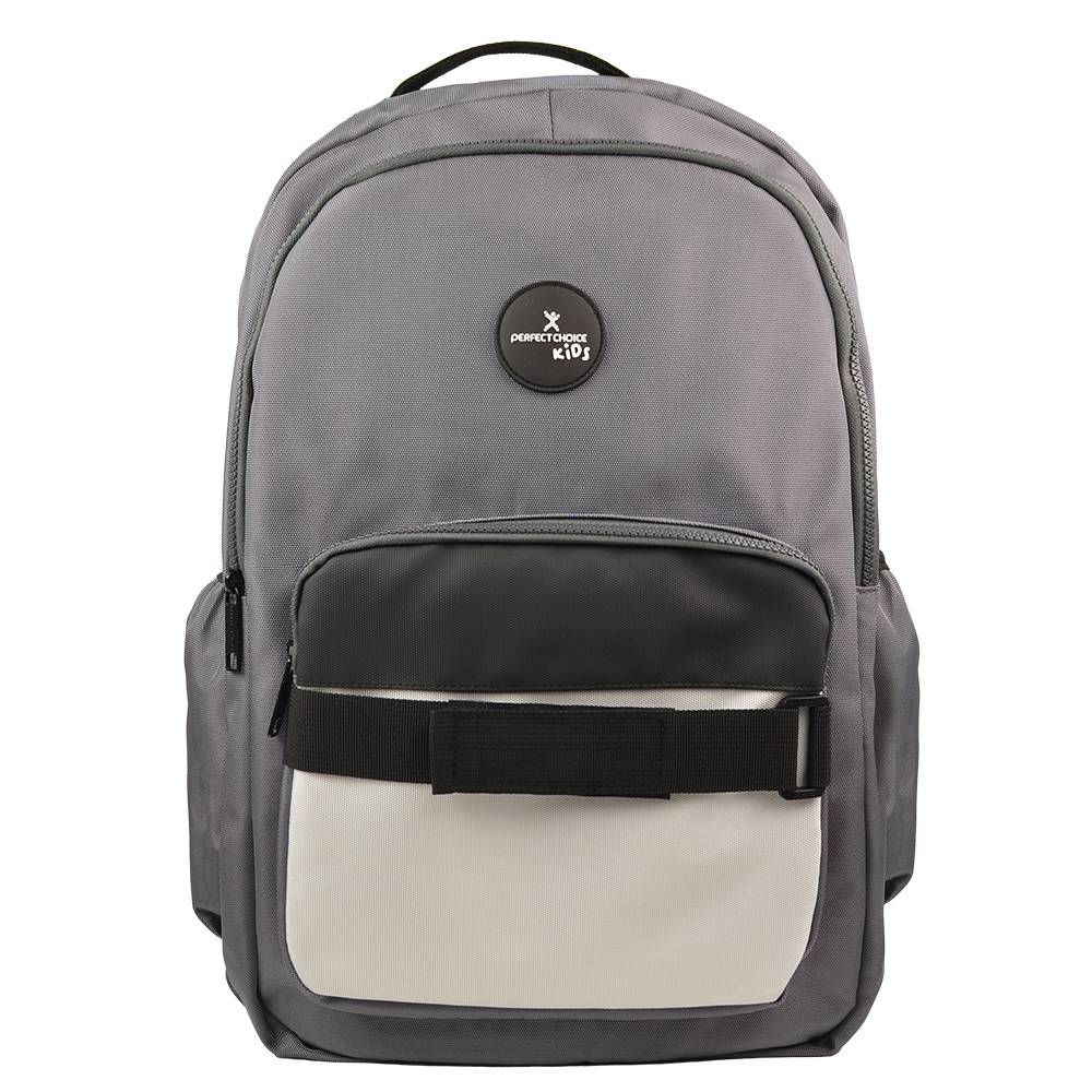 PC-085201 Mochila Escolar Para Niños Múltiples Compartimentos modelo Loopy Color Gris | PERFECT CHOICE - PC-085201 Mochila Escolar Para Niños Múltiples Compartimentos modelo Loopy Color Gris | PERFECT CHOICE -